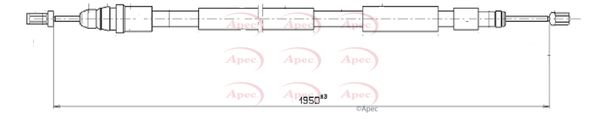 Apec CAB1270 Cable Pull, parking brake - 1