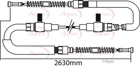 Apec CAB1271 Cable Pull, parking brake - 1