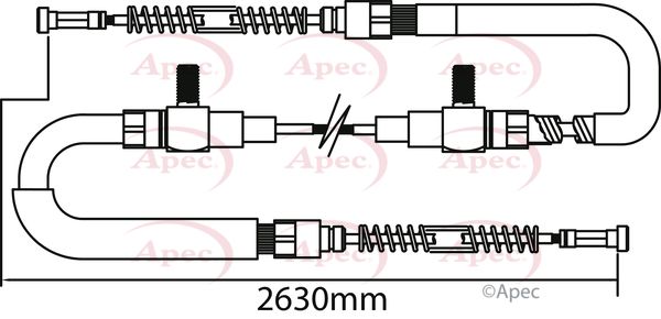 Apec CAB1271 Cable Pull, parking brake - 1