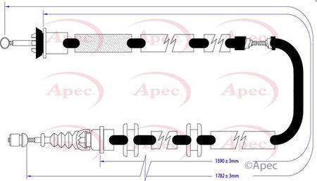 Apec CAB1272 Cable Pull, parking brake - 1