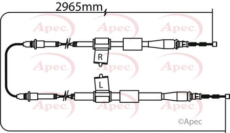 Apec CAB1274 Cable Pull, parking brake - 1