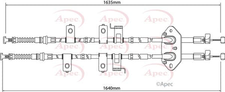 Apec CAB1275 Cable Pull, parking brake - 1