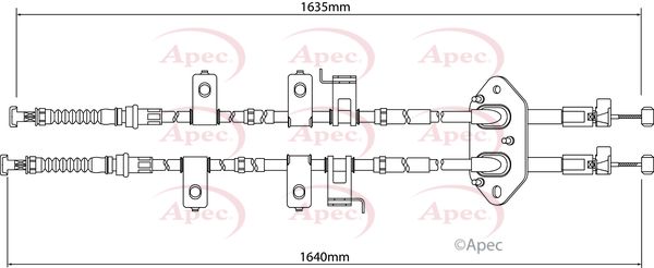 Apec CAB1275 Cable Pull, parking brake - 1