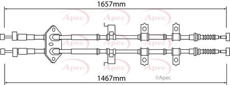 Apec CAB1276 Cable Pull, parking brake - 1