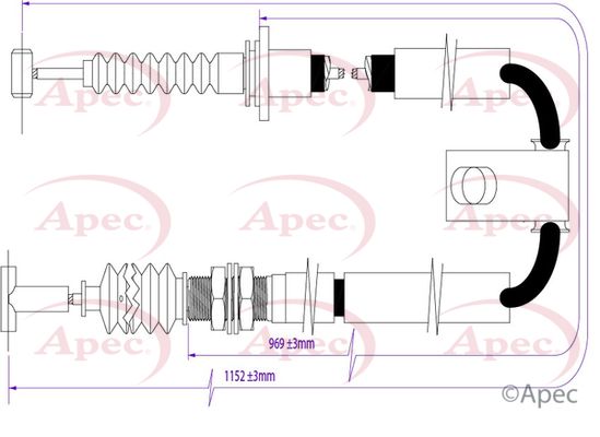 Apec CAB1277 Cable Pull, parking brake - 1