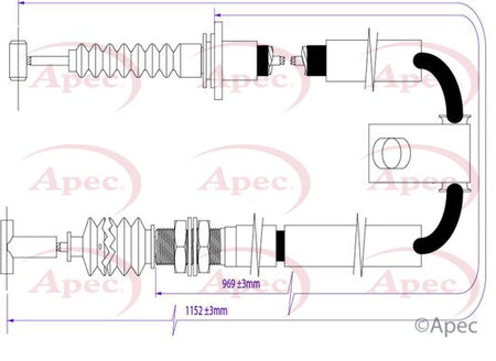 Apec CAB1277 Cable Pull, parking brake - 1