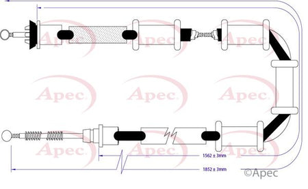Apec CAB1278 Cable Pull, parking brake - 1