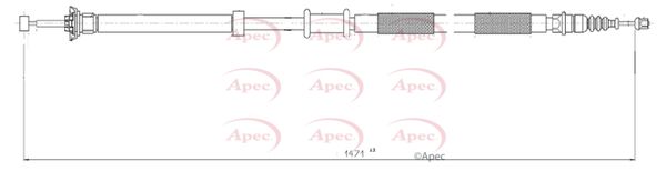 Apec CAB1279 Cable Pull, parking brake - 1