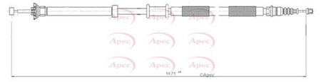 Apec CAB1279 Cable Pull, parking brake - 1