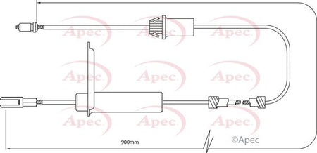 Apec CAB1280 Cable Pull, parking brake - 1