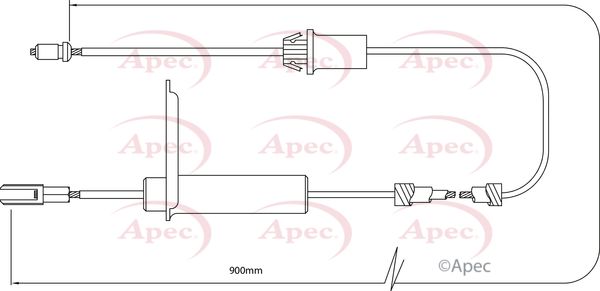 Apec CAB1280 Cable Pull, parking brake - 1