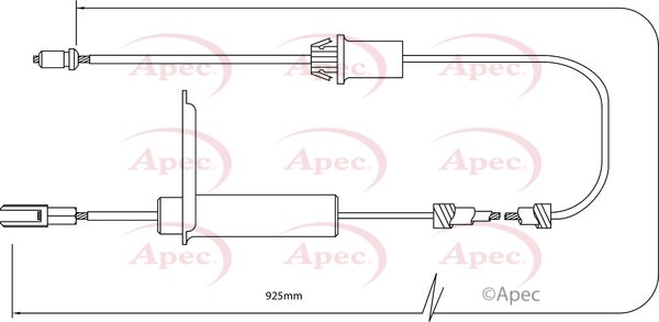 Apec CAB1281 Cable Pull, parking brake - 1