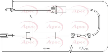 Apec CAB1281 Cable Pull, parking brake - 1