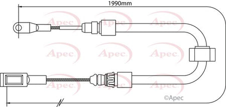 Apec CAB1282 Cable Pull, parking brake - 1
