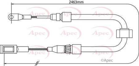 Apec CAB1283 Cable Pull, parking brake - 1