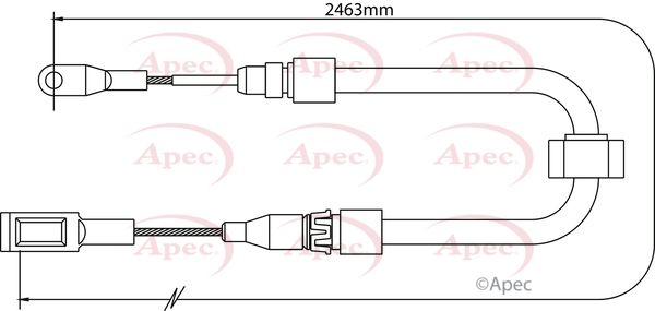 Apec CAB1283 Cable Pull, parking brake - 1