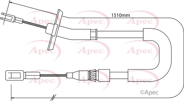 Apec CAB1284 Cable Pull, parking brake - 1