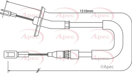 Apec CAB1284 Cable Pull, parking brake - 1
