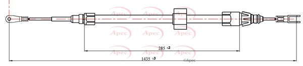 Apec CAB1286 Cable Pull, parking brake - 1