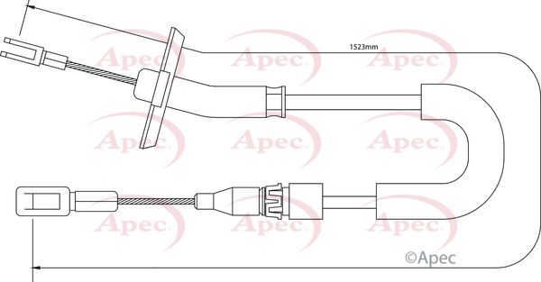 Apec CAB1288 Cable Pull, parking brake - 1