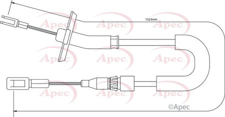 Apec CAB1288 Cable Pull, parking brake - 1
