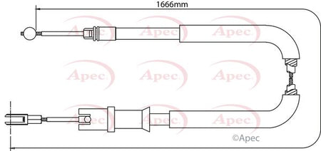 Apec CAB1289 Cable Pull, parking brake - 1