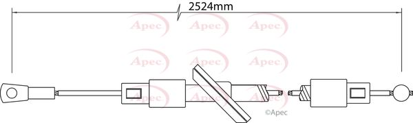 Apec CAB1290 Cable Pull, parking brake - 1