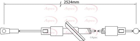 Apec CAB1290 Cable Pull, parking brake - 1