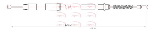 Apec CAB1291 Cable Pull, parking brake - 1