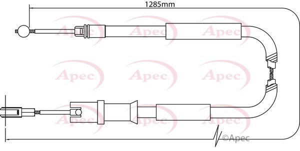 Apec CAB1293 Cable Pull, parking brake - 1