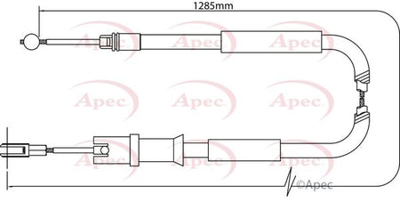 Apec CAB1293 Cable Pull, parking brake - 1