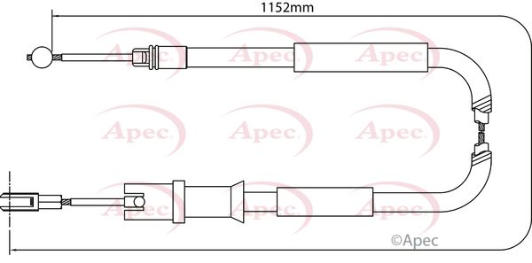 Apec CAB1294 Cable Pull, parking brake - 1