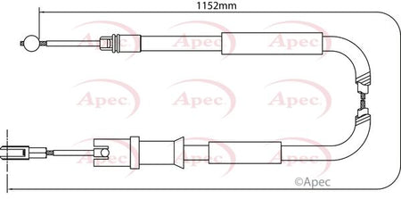 Apec CAB1294 Cable Pull, parking brake - 1