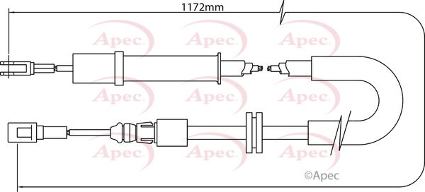 Apec CAB1295 Cable Pull, parking brake - 1