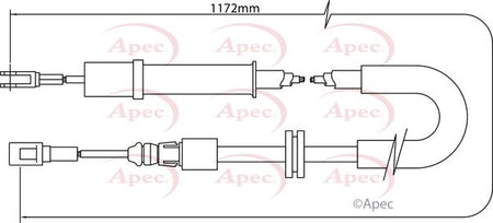 Apec CAB1295 Cable Pull, parking brake - 1