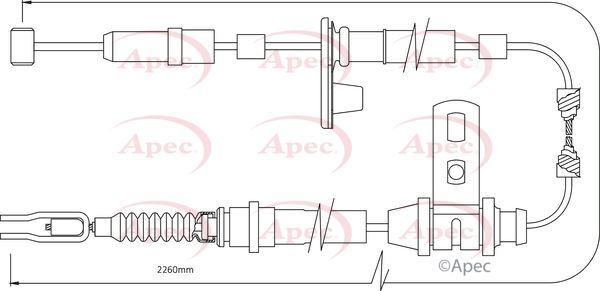 Apec CAB1296 Cable Pull, parking brake - 1