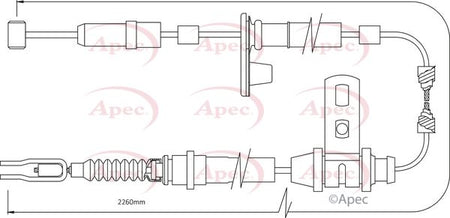Apec CAB1296 Cable Pull, parking brake - 1