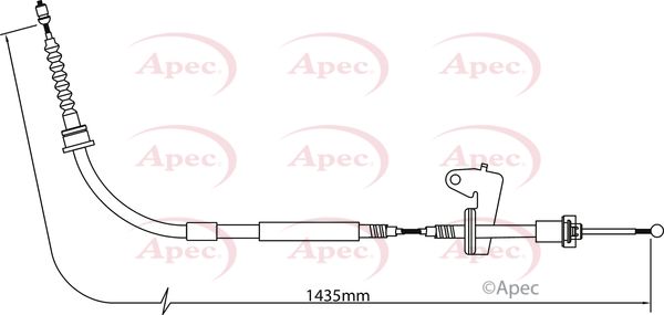Apec CAB1299 Cable Pull, parking brake - 1