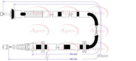 Apec CAB1300 Cable Pull, parking brake - 1