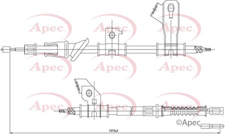 Apec CAB1301 Cable Pull, parking brake - 1