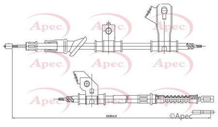 Apec CAB1302 Cable Pull, parking brake - 1