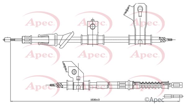 Apec CAB1302 Cable Pull, parking brake - 1