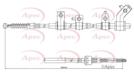 Apec CAB1303 Cable Pull, parking brake - 1