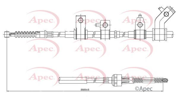 Apec CAB1303 Cable Pull, parking brake - 1
