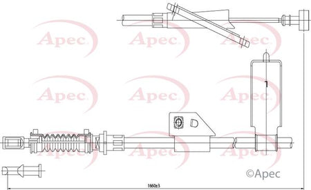 Apec CAB1304 Cable Pull, parking brake - 1