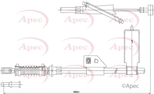 Apec CAB1304 Cable Pull, parking brake - 1