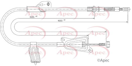 Apec CAB1305 Cable Pull, parking brake - 1