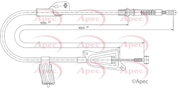 Apec CAB1305 Cable Pull, parking brake - 1