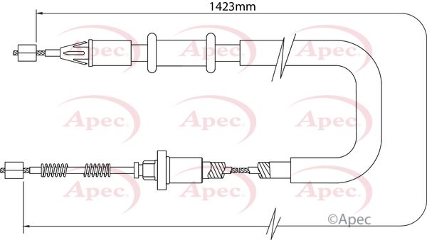 Apec CAB1306 Cable Pull, parking brake - 1