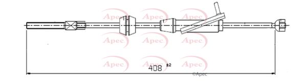 Apec CAB1307 Cable Pull, parking brake - 1